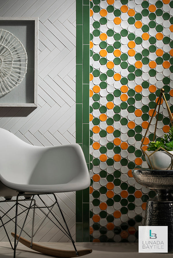 Ka-nū hand-crafted tile showing Tropics color blend