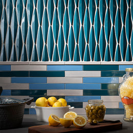 Ka-nū hand-crafted tile in Maritime & Cruise Blue