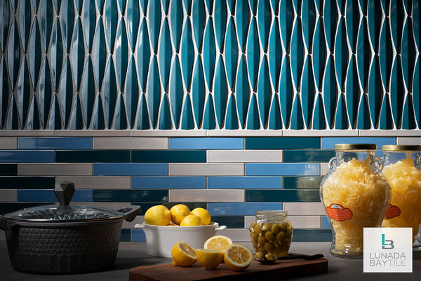 Ka-nū hand-crafted tile in Maritime & Cruise Blue