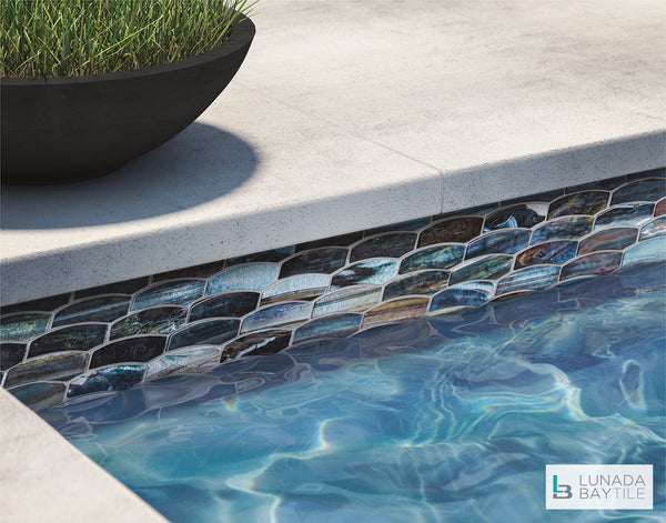 Pool Waterline with JAW (Just Add Water) Feather Border