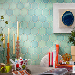 Linen 4" Hex in Melange by Lunada Bay Tile
