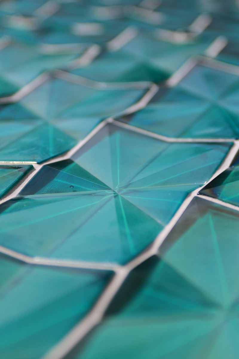 Origami Field - Java Blue
