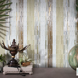 Drapery Pattern using Textile Imberline in Anise by Lunada Bay Tile