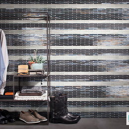 Wall with Textile Imberline in Lunar Eclipse by Lunada Bay Tile