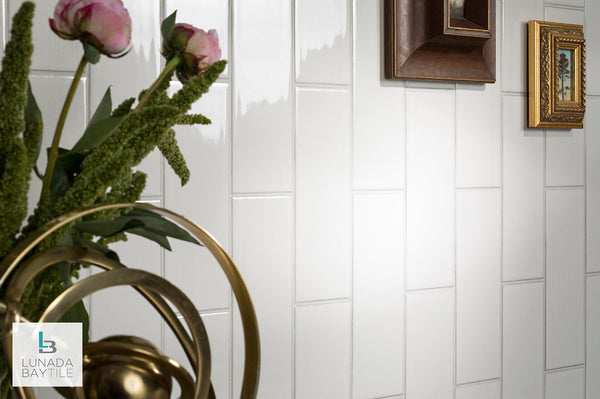 Living Space with Watercolors Post Durer by Lunada Bay Tile