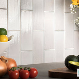 Kitchen with Watercolors Post Turner by Lunada Bay Tile